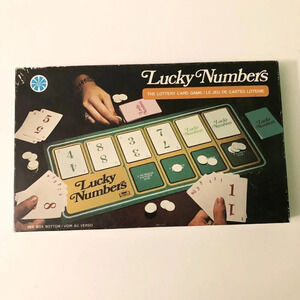 Vintage 1975 Milton Bradley Lucky Numbers The Lottery Card Game Copp  Clark